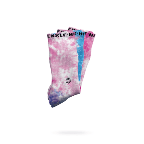 Confezione Halo Tie Dye (Ghiaccio/Rosa&Grigio Chiaro/Rosa)